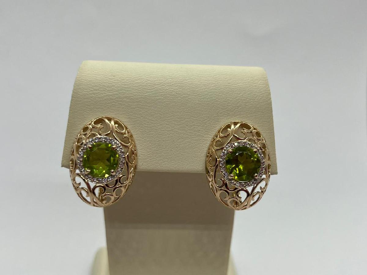 СКМИ585 СЕРЬГИ С КАМНЯМИ (Au 585)