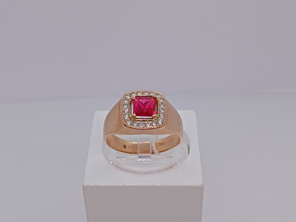 ПЕЧАТКА С КАМНЯМИ (Au 585)