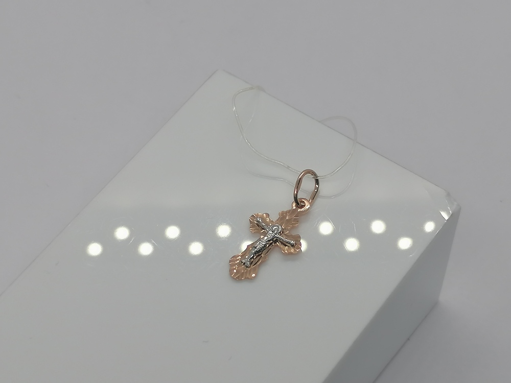 18-0019 ПОДВЕСКА КРЕСТ без камня (Au 585) 18-0019 ПОДВЕСКА КРЕСТ без камня (Au 585)