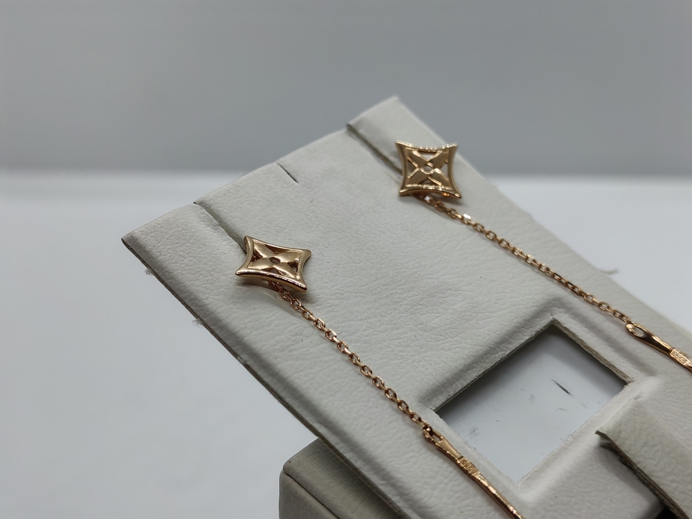 СЕРЬГИ ПРОДЕВКИ без камня (Au 585)