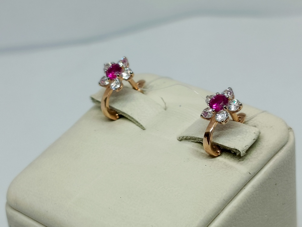 СЕРЬГИ С КАМНЯМИ (Au 585)