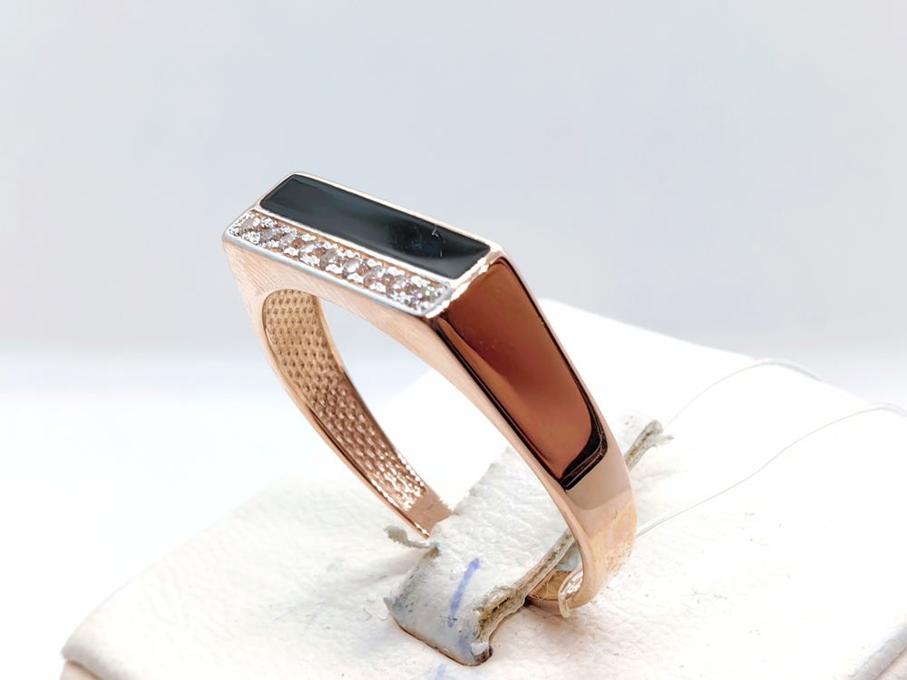 КОЛЬЦО ПЕЧАТКА с камнями (Au 585)