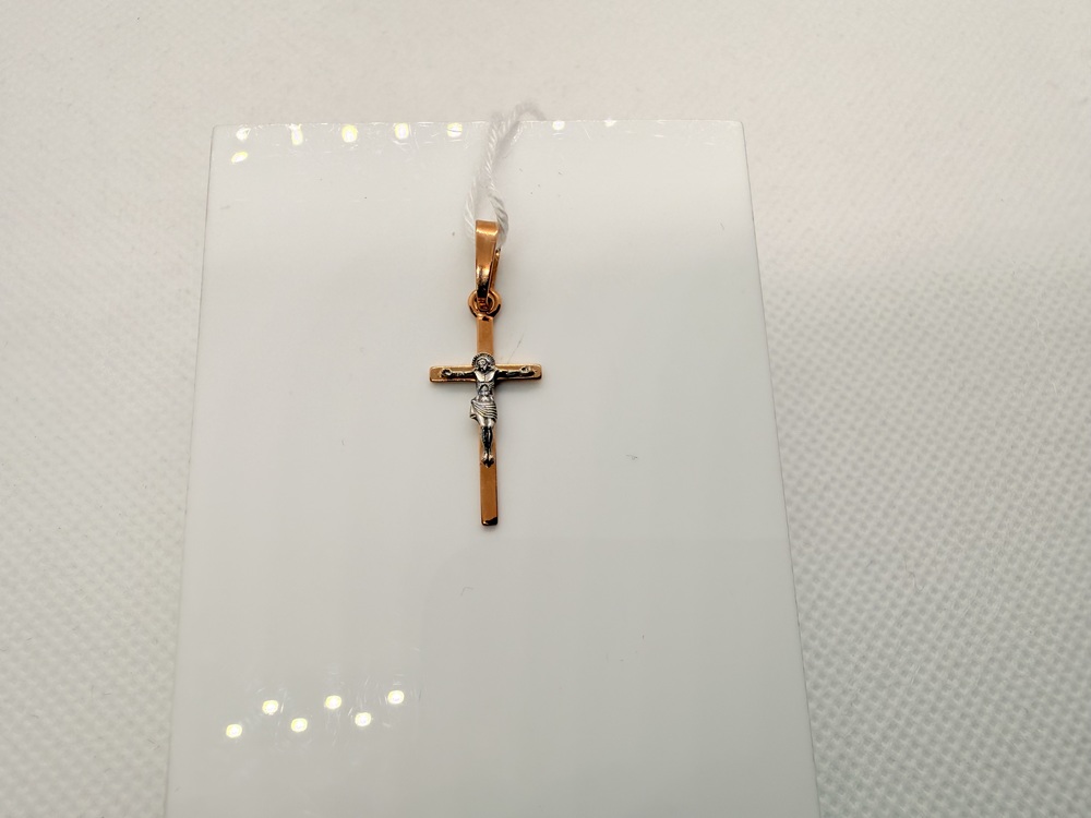 ПОДВЕСКА КРЕСТ БЕЗ КАМНЯ (Au 585)