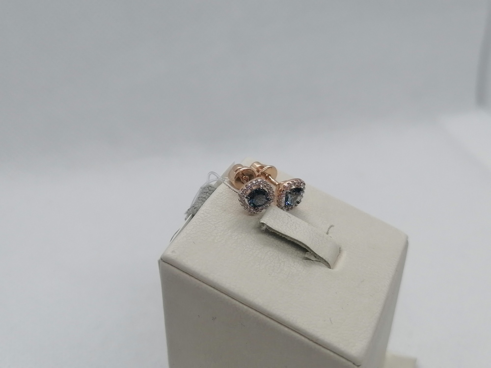 СЕРЬГИ ЛОНДОН-ТОПАЗ с камнями (Au 585)