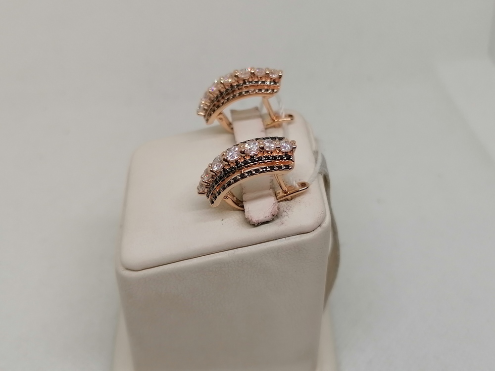 СКМИ585 СЕРЬГИ С КАМНЯМИ (Au 585)