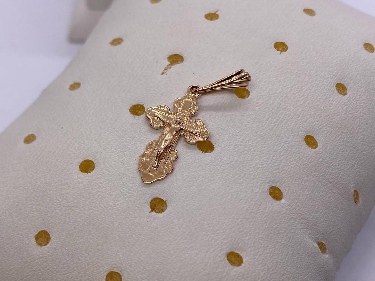 ПОДВЕСКА КРЕСТ БЕЗ КАМНЯ (Au 585)