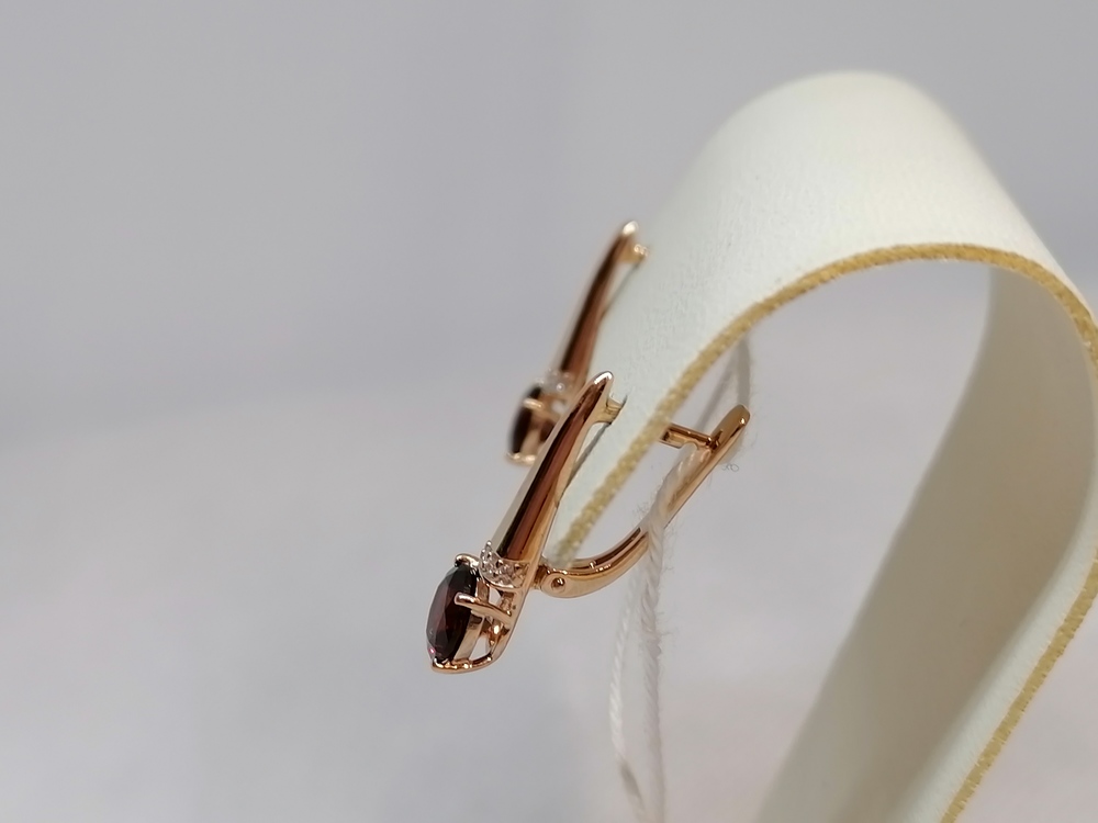 СКМИ585 СЕРЬГИ С КАМНЯМИ (Au 585)