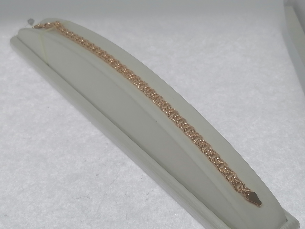 7080200-18 БРАСЛЕТ ПОЛНОВЕСНЫЙ Бисмарк (Au 585)