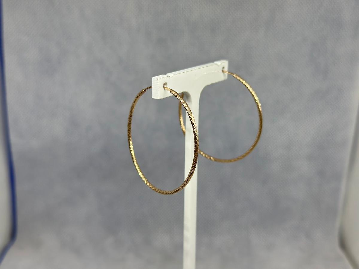 СЕРЬГИ КОНГО Рифленые (Au 585)