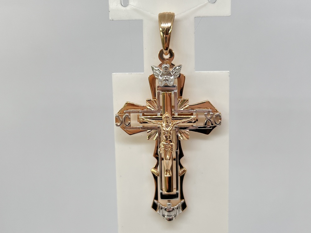 810-00371-10-00-00-00 ПОДВЕСКА КРЕСТ без камня (Au 585)