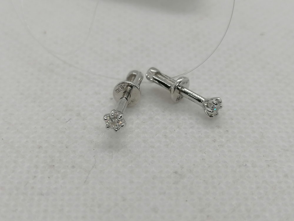 СЕРЬГИ ПУСЕТЫ Бриллиант (Au 585)