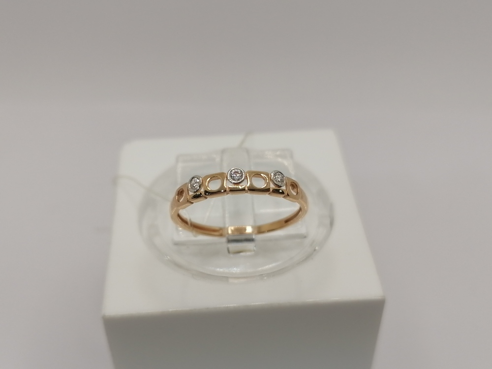 КОЛЬЦО С КАМНЯМИ (Au 585)