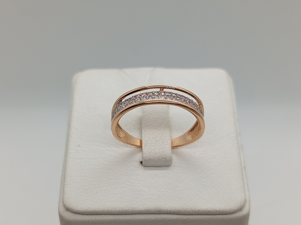 1104347 КОЛЬЦО С  КАМНЯМИ (Au 585)