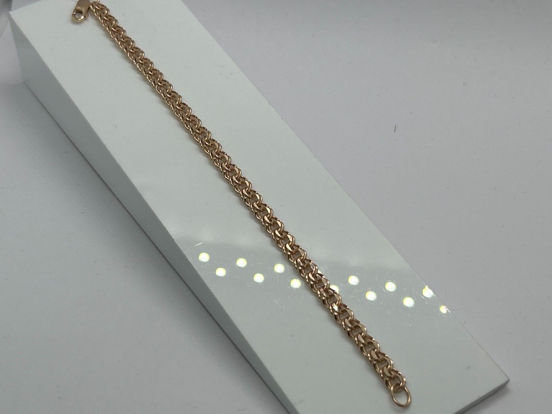 БРАСЛЕТ ПУСТОТЕЛЫЙ Бисмарк (Au 585)