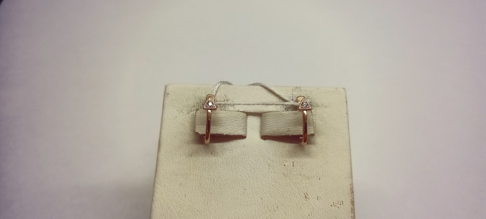 СКМ585 СЕРЬГИ С КАМНЕМ (Au 585)