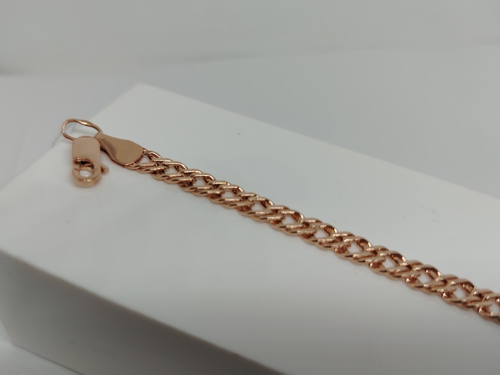 БРАСЛЕТ ПУСТОТЕЛЫЙ Ромб двойной (Au 585)