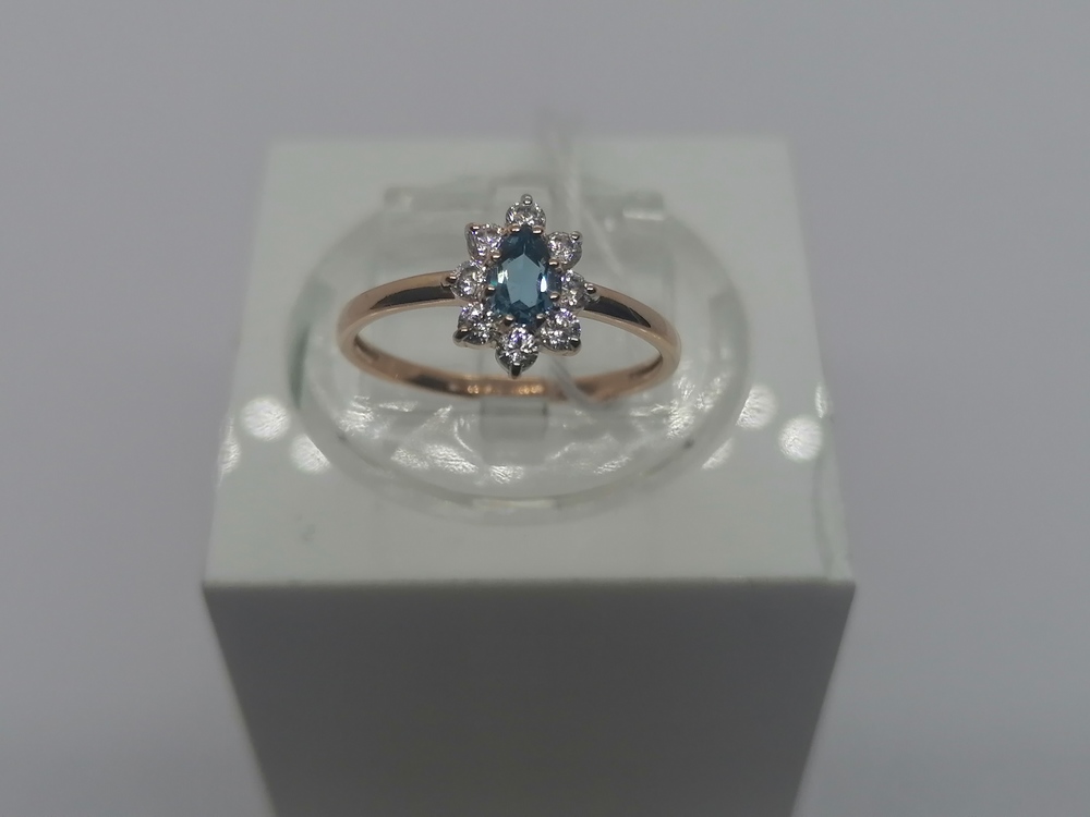 КОЛЬЦО С КАМНЯМИ (Au 585)