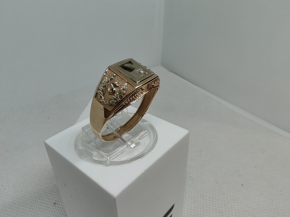 31-0334 КОЛЬЦО ПЕЧАТКА Бриллиант (Au 585)