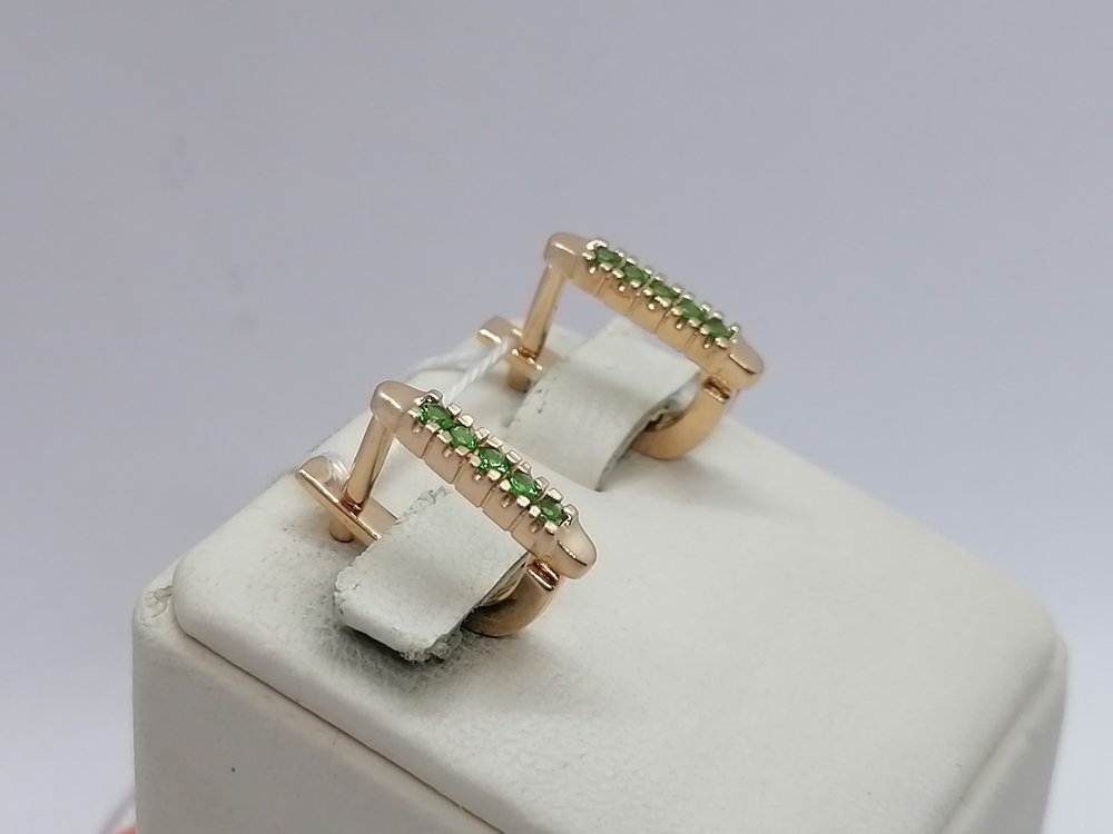 СКМИ585 СЕРЬГИ С КАМНЯМИ (Au 585)