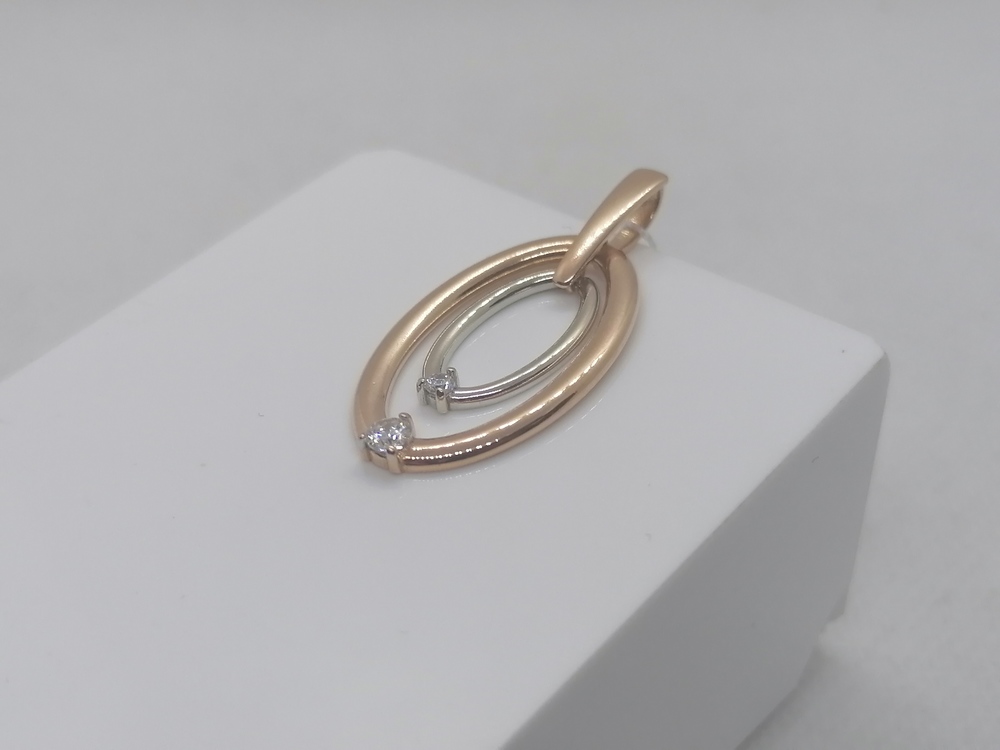 ПОДКМИ585 ПОДВЕСКА С КАМНЯМИ (Au 585)