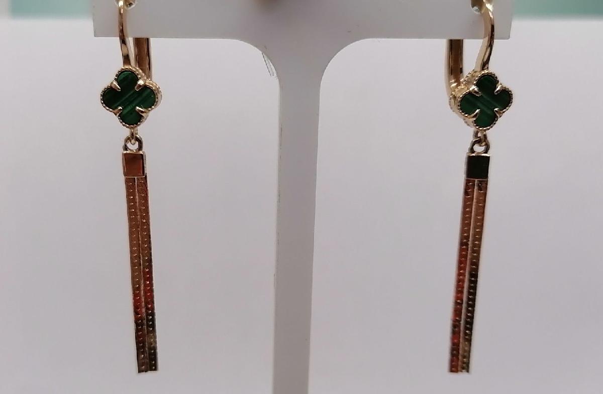 СЕРЬГИ С КАМНЕМ (Au 585)