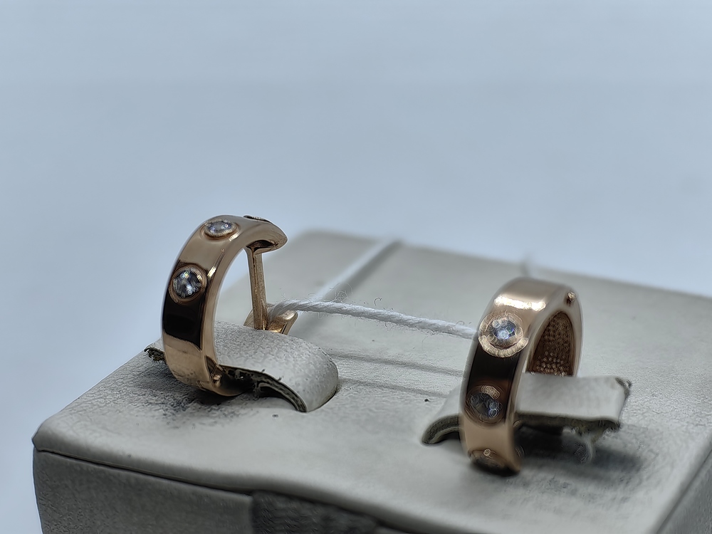 СКМИ585 СЕРЬГИ С КАМНЯМИ (Au 585)