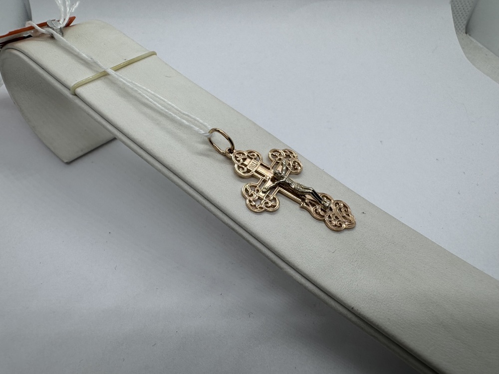 ПОДВЕСКА КРЕСТ БЕЗ КАМНЯ (Au 585)