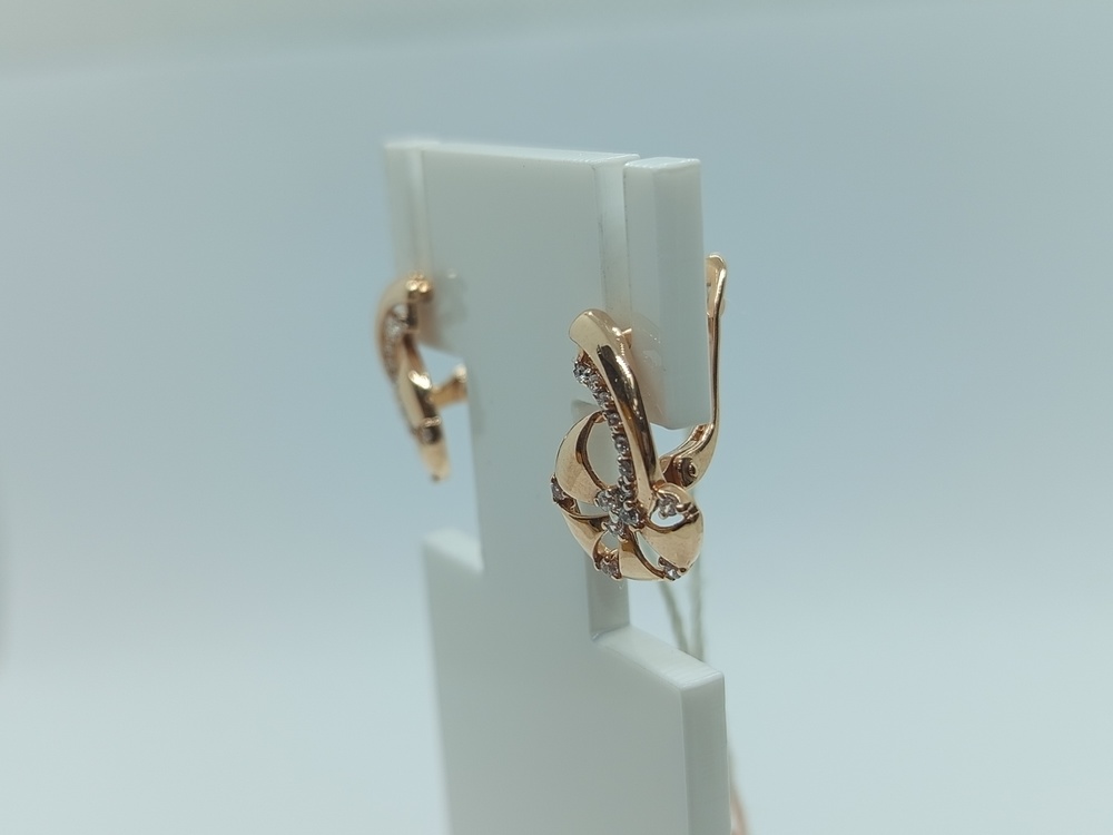 СКМИ585 СЕРЬГИ С КАМНЯМИ (Au 585)