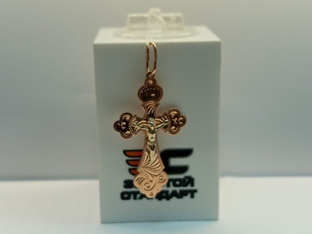 ПОДВЕСКА КРЕСТ БЕЗ КАМНЯ (Au 585)