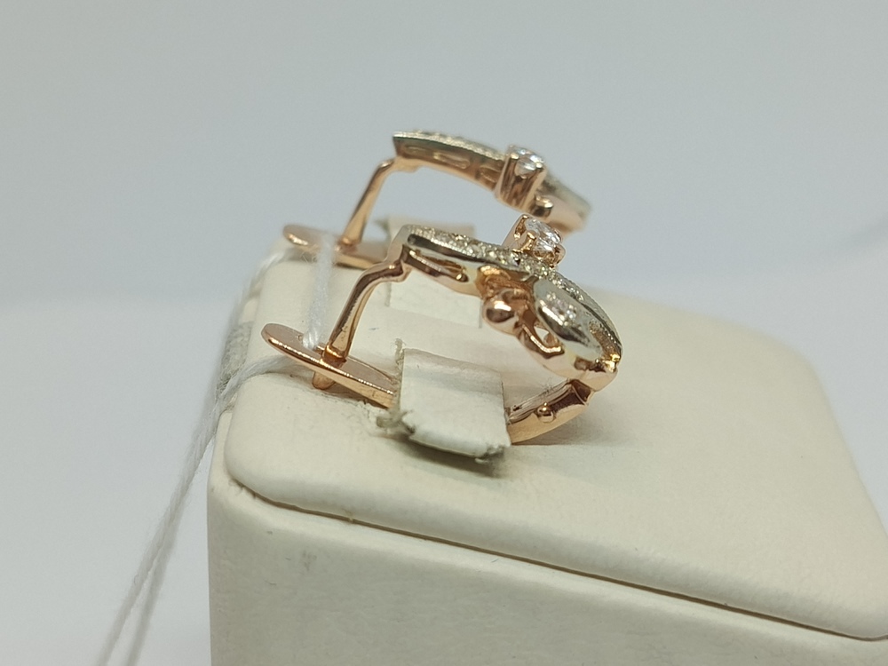 СКМИ585 СЕРЬГИ С КАМНЯМИ (Au 585)