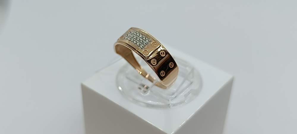 КОЛЬЦО С КАМНЯМИ (Au 585)