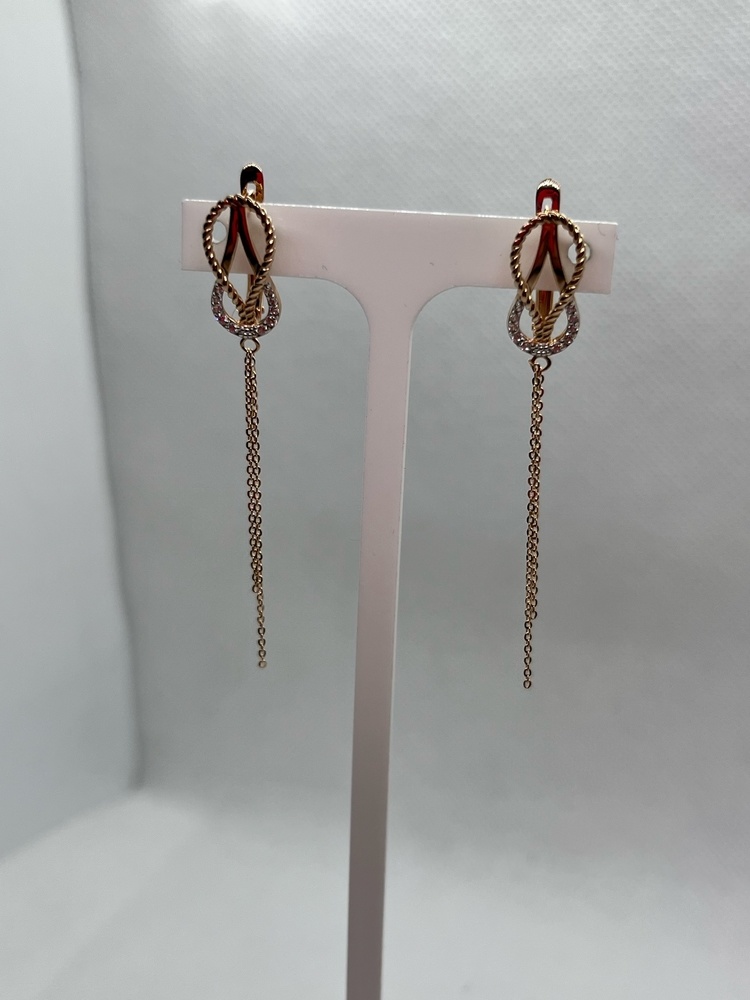 СКМИ585 СЕРЬГИ С КАМНЯМИ (Au 585)