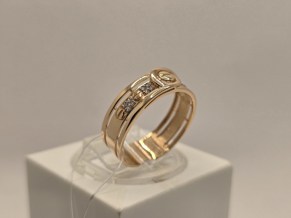 КОЛЬЦО С КАМНЯМИ (Au 585)