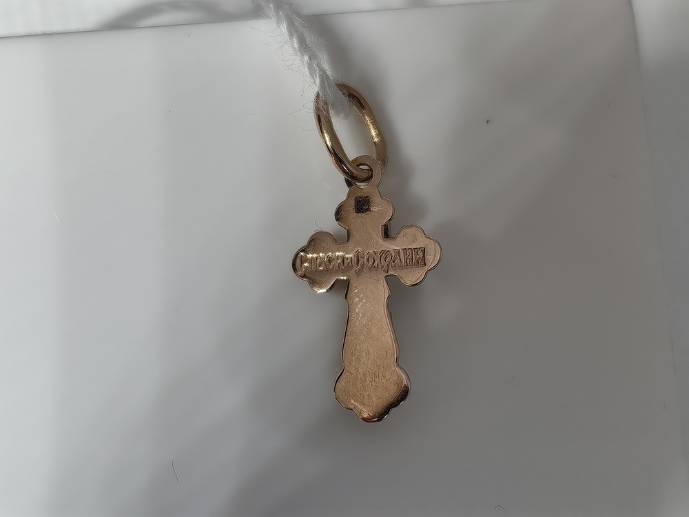 ПОДВЕСКА КРЕСТ БЕЗ КАМНЯ (Au 585)