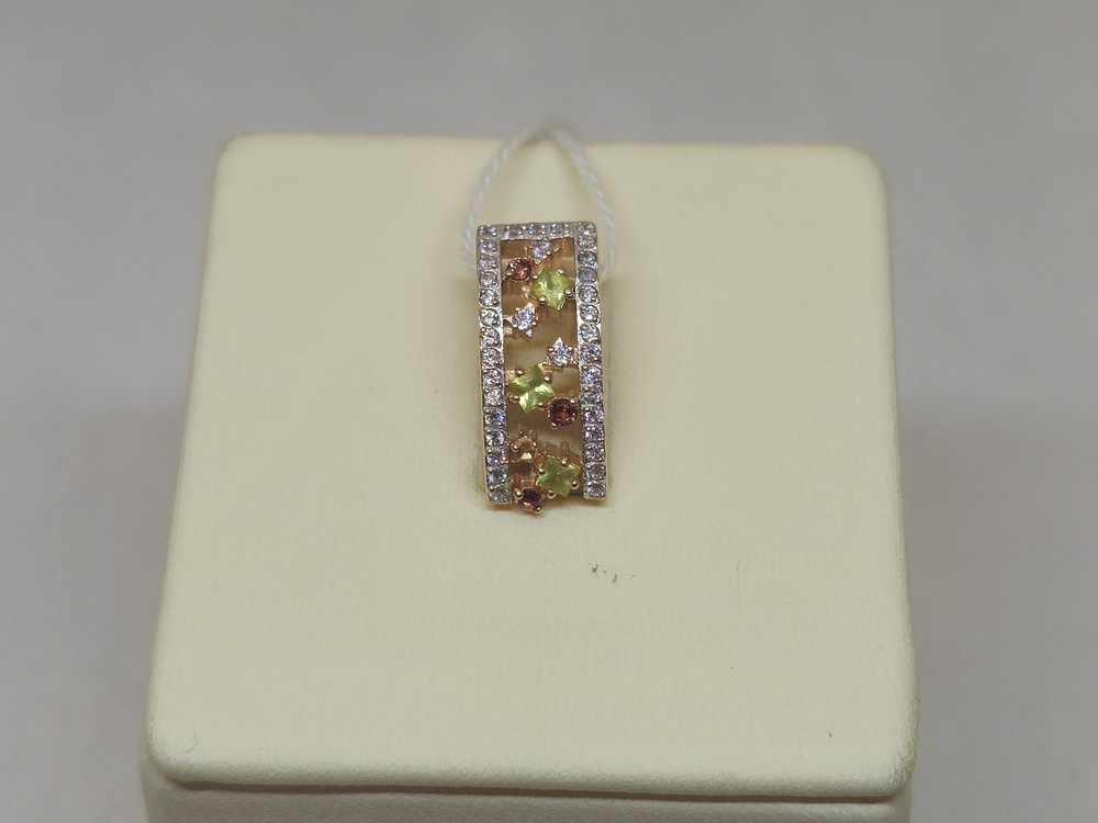 ПОДКМИ585 ПОДВЕСКА С КАМНЯМИ (Au 585)