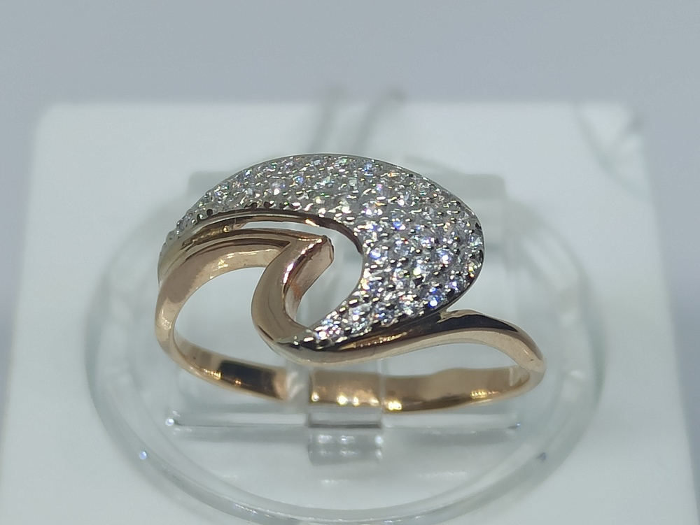 КОЛЬЦО С КАМНЯМИ (Au 585)