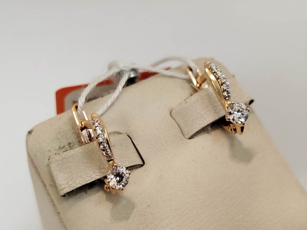 СЕРЬГИ С КАМНЯМИ (Au 585)