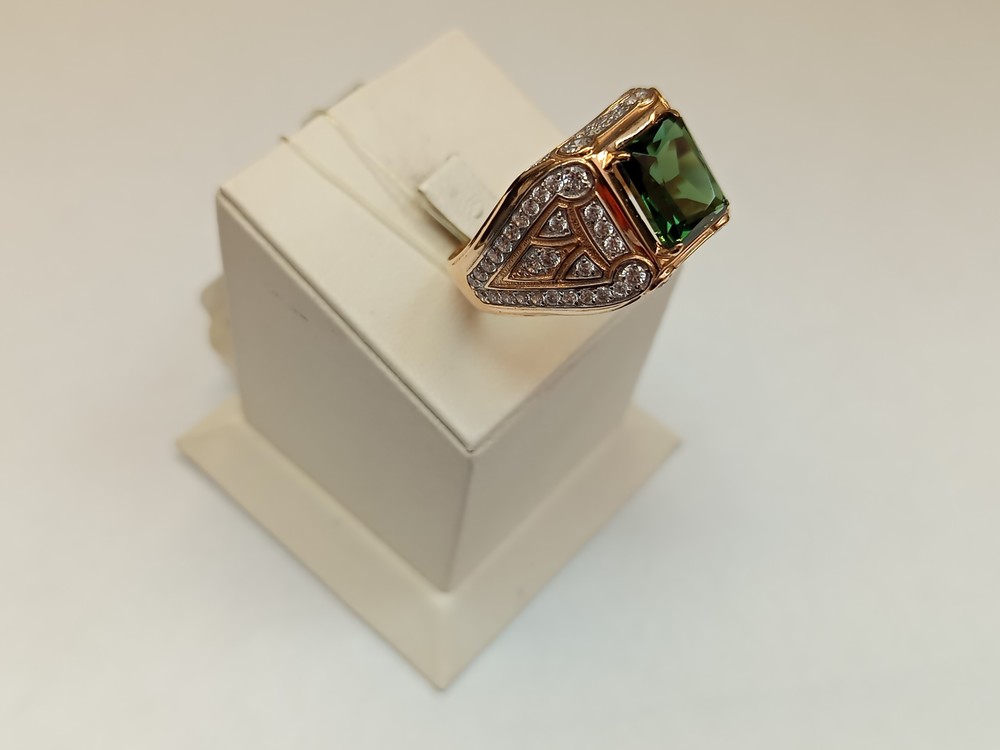 ПЧ-033_au ПЕЧАТКА С  КАМНЯМИ (Au 585)