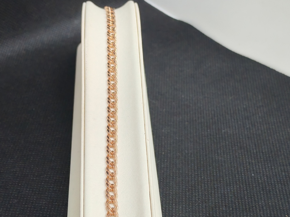 БРАСЛЕТ ПОЛНОВЕСНЫЙ Ромб двойной Au 585