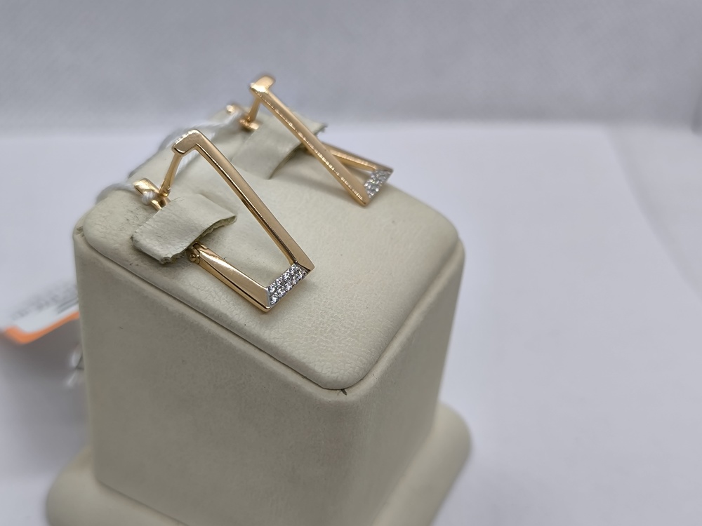 СКМИ585 СЕРЬГИ С КАМНЯМИ (Au 585)