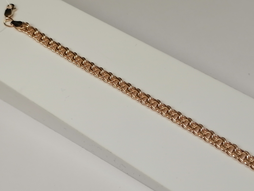 7080200П-17 БРАСЛЕТ ПУСТОТЕЛЫЙ Бисмарк (Au 585)