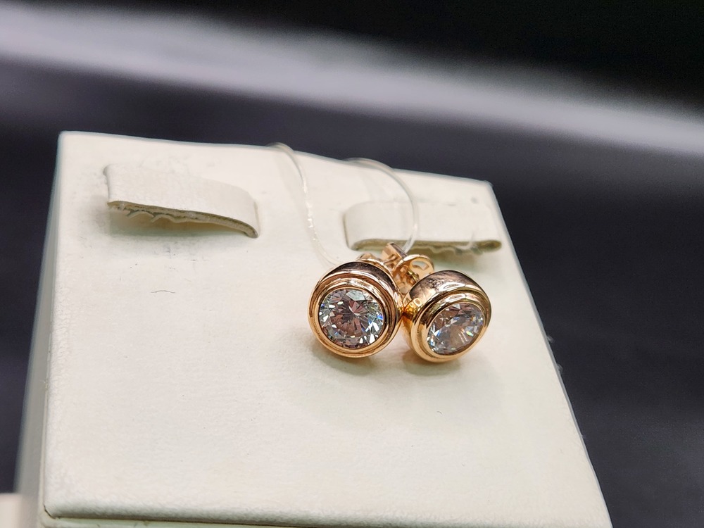 СЕРЬГИ ПУСЕТЫ с камнями (Au 585)