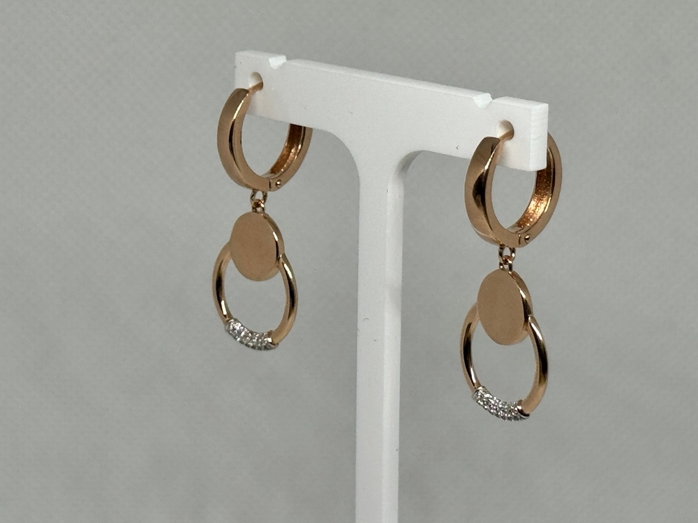 СКМИ585 СЕРЬГИ С КАМНЯМИ (Au 585)