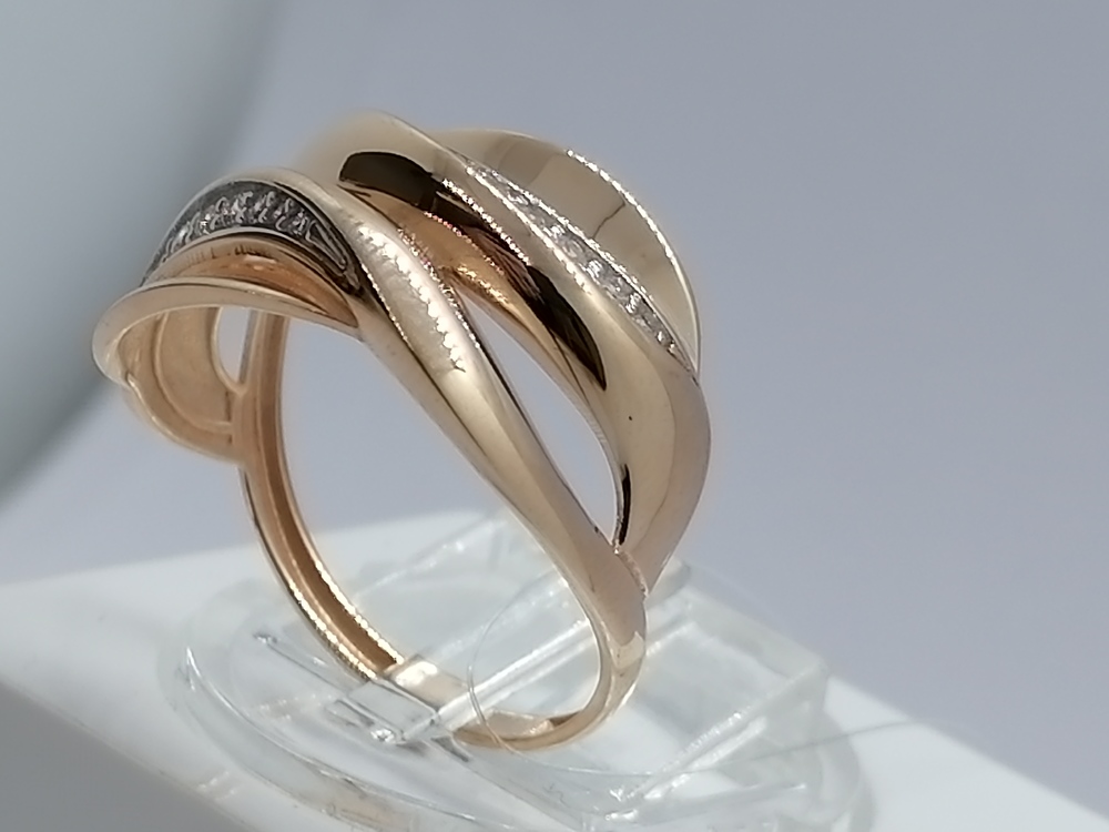 КОЛЬЦО С КАМНЯМИ (Au 585)