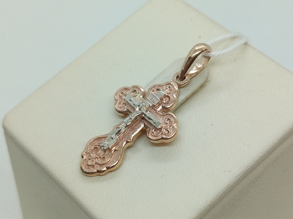 ПОДВЕСКА КРЕСТ БЕЗ КАМНЯ (Au 585)