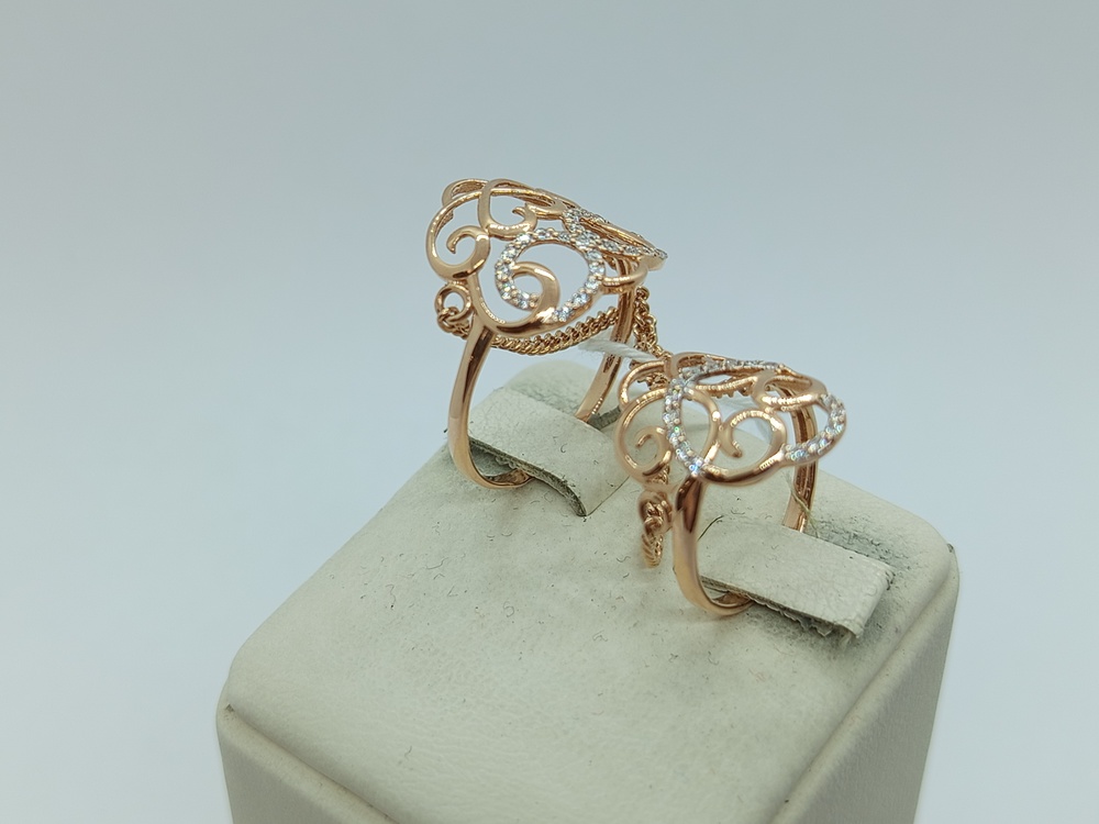 КОЛКМИ585 КОЛЬЦО С КАМНЯМИ (Au 585)
