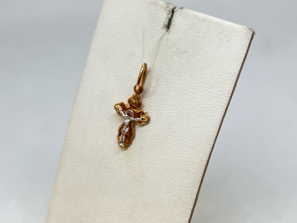 ПОДВЕСКА КРЕСТ без камня (Au 585)