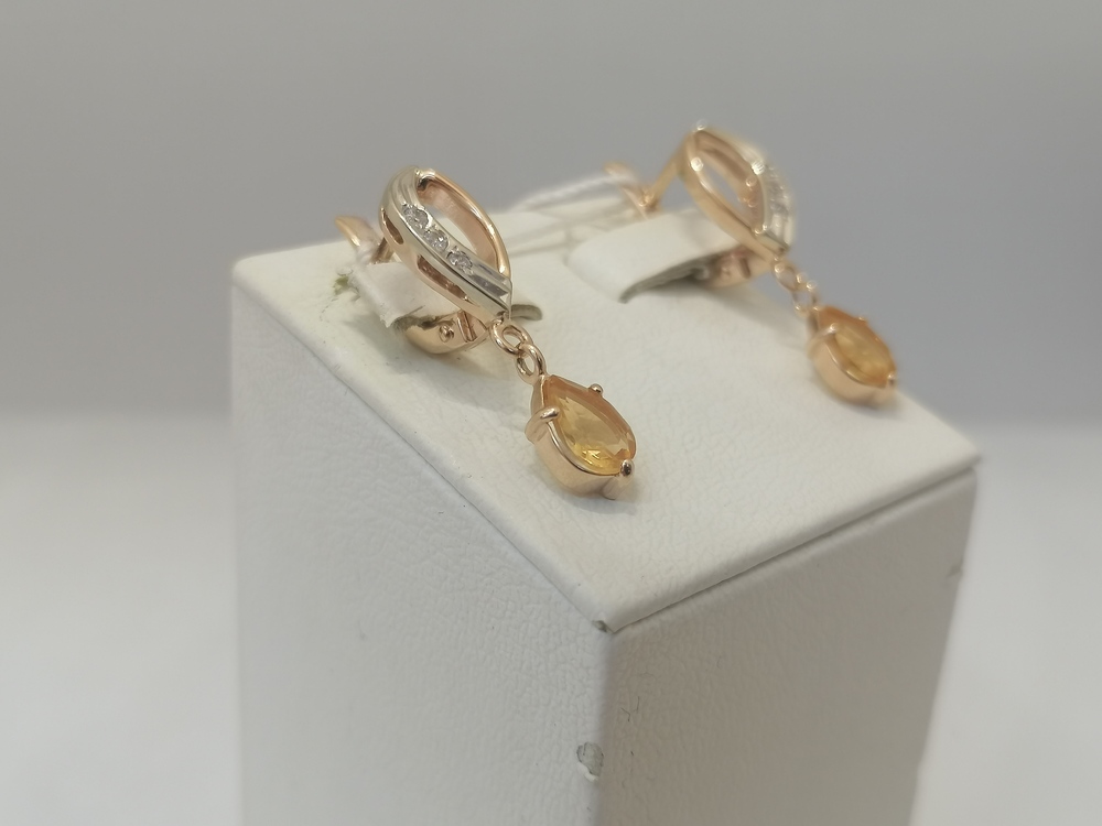 СЕРЬГИ С КАМНЯМИ (Au 585)