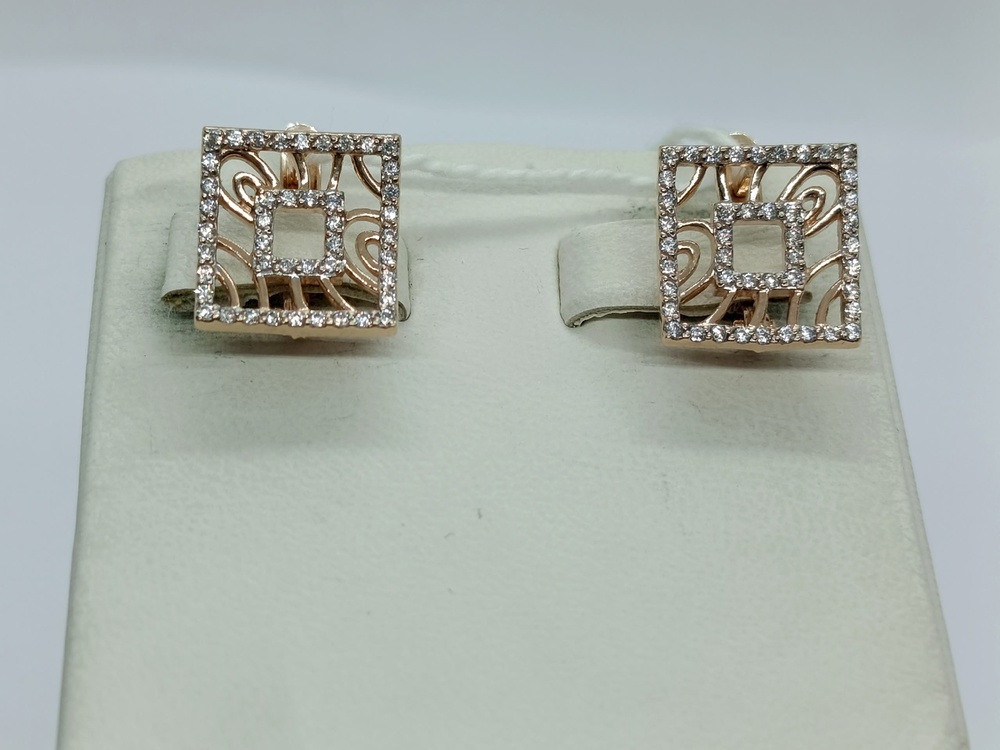 СКМИ585 СЕРЬГИ С КАМНЯМИ (Au 585)