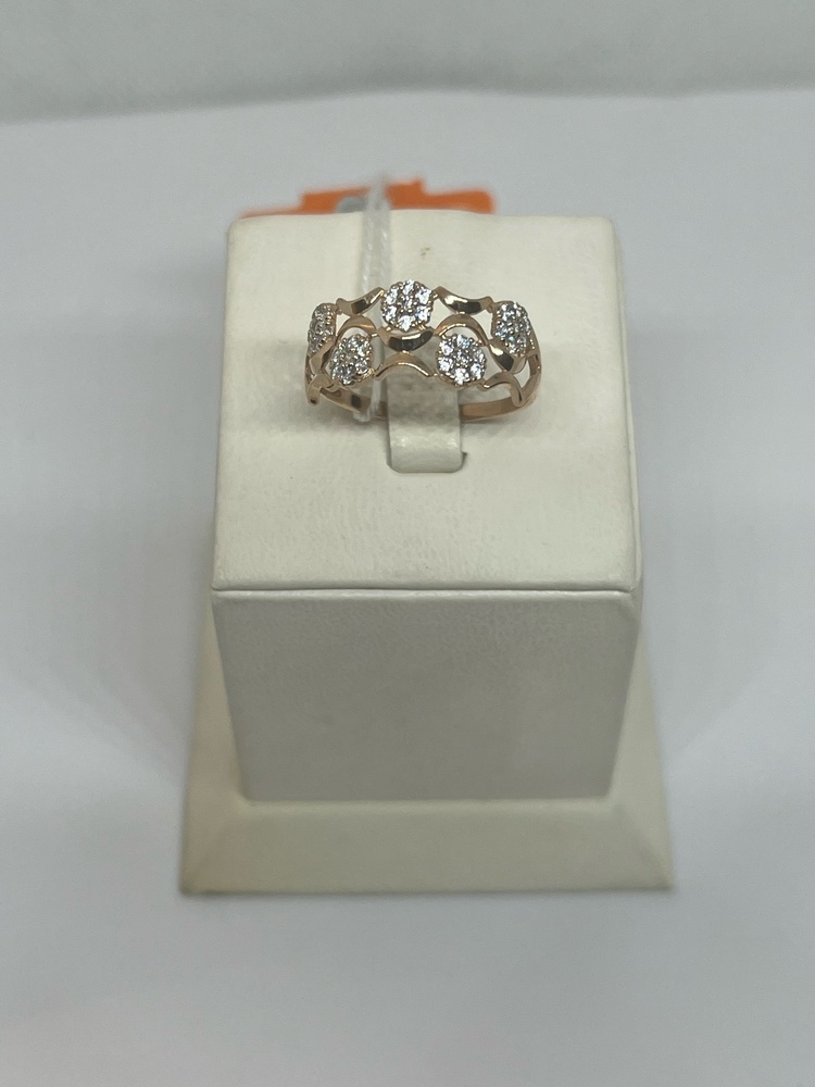 КОЛЬЦО С КАМНЯМИ (Au 585)